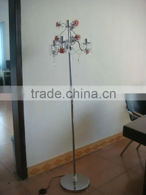 Crystal chandelier modern crystal floor standing light ceramic flower floor lamp