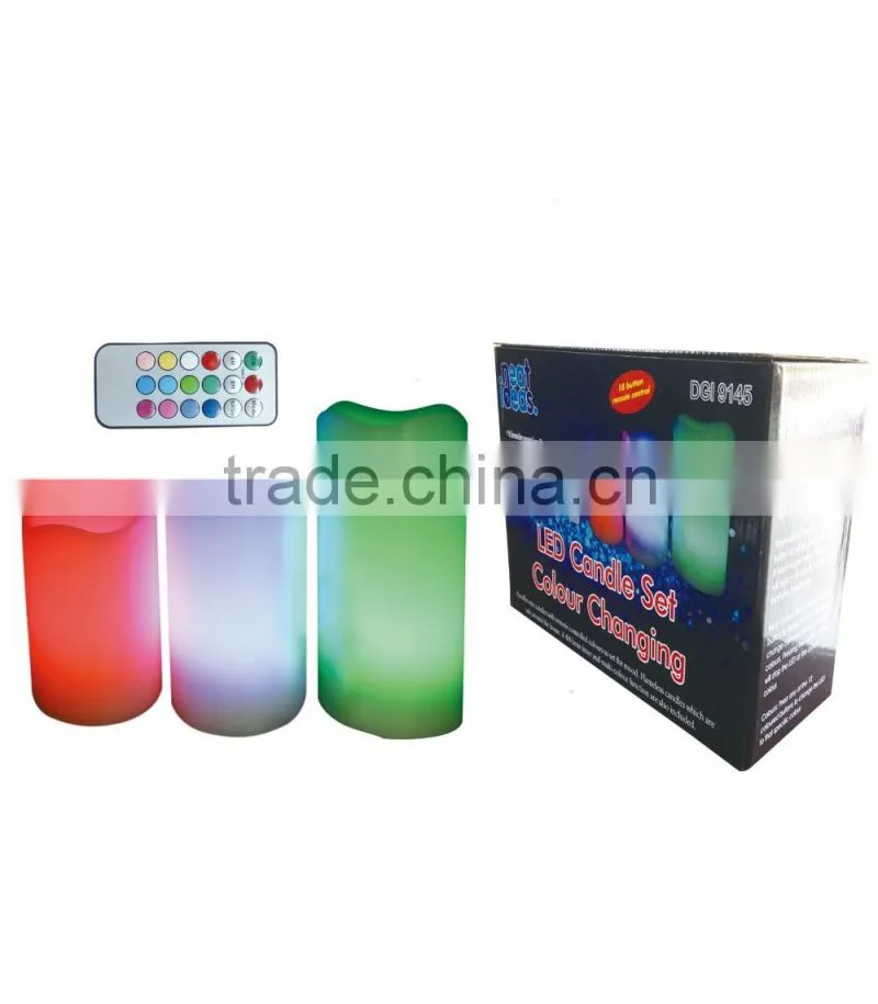 Color Changing Flameless Led Candle Light with Remote Control Wax Candle LED