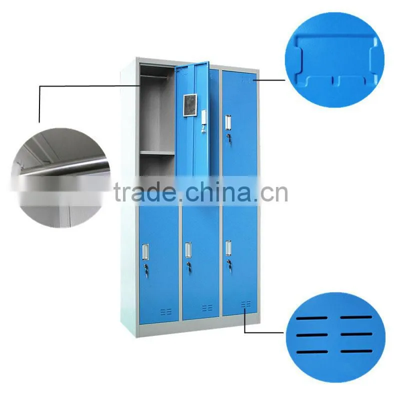 school furniture steel locker cabinet blue color steel almirah locker