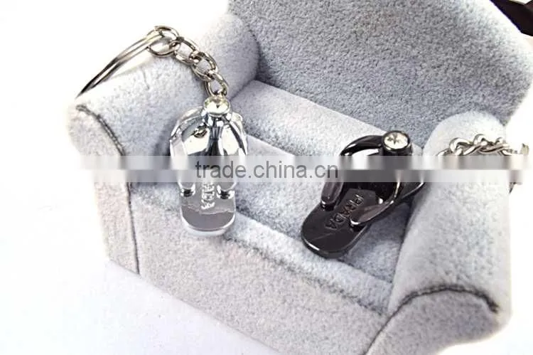 custom metal keychain promotional cute shoes keychain