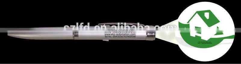 LED light projector ballpoint pen With Logo Projection, Cartoon image projection pens For Disne gifts