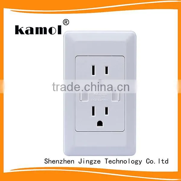 US standard New USB wall outlet receptacle with dual usb ports