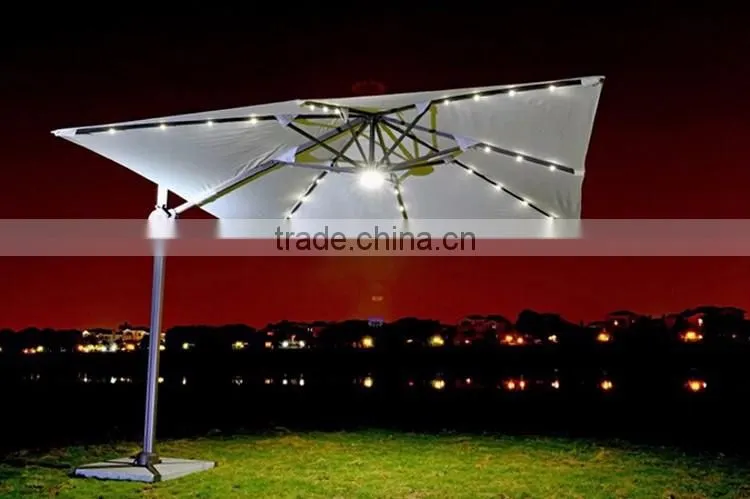 Outdoor Beach Patio Sun Garden Travel Led Light Cheap Solar Chinese Umbrella Light
