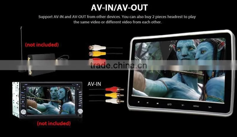 DS-1018DT 10.1inch car headrest dvd for universal with HDMI port