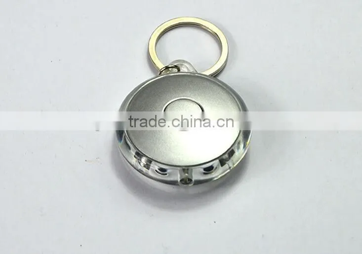 Cheap Round Shaped LED Torch Light Key Chain Worldwide Shipping Wholesaler