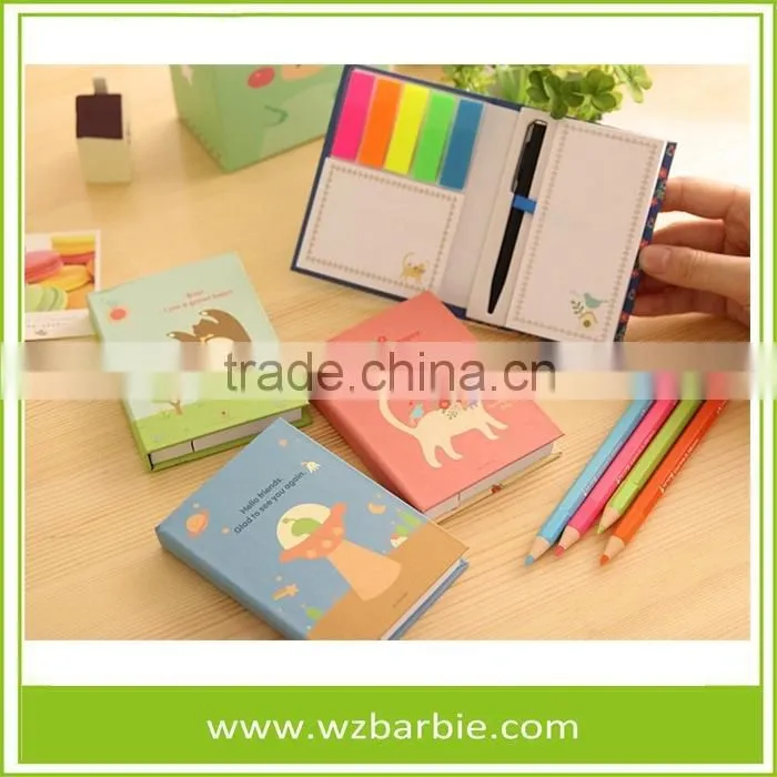 New Design Animal Hardcover Memo Pad With Pen For Business, Gift