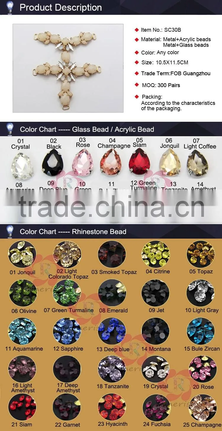 Fashion Rhinestone Metal Shoes Chains Accessories Sandals Decoration For women