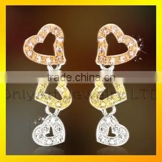 Last cute girls fashion jewelry earrings sterling silver 925 stud earrings