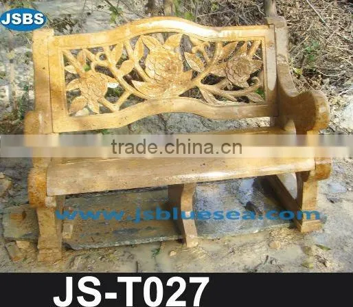 Polished white marble long chair