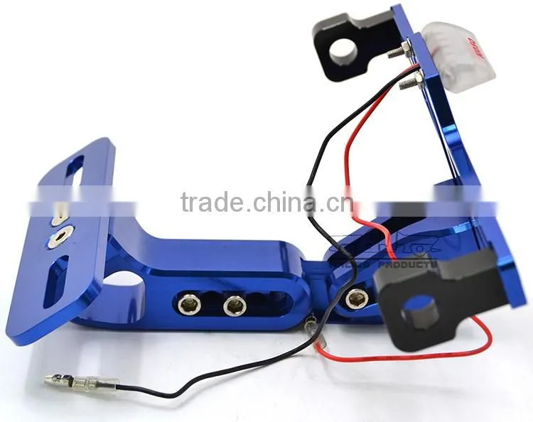 BJ-LPL-039 Replacement Aluminum Sport Bike Universal LED License Plate Bracket Light