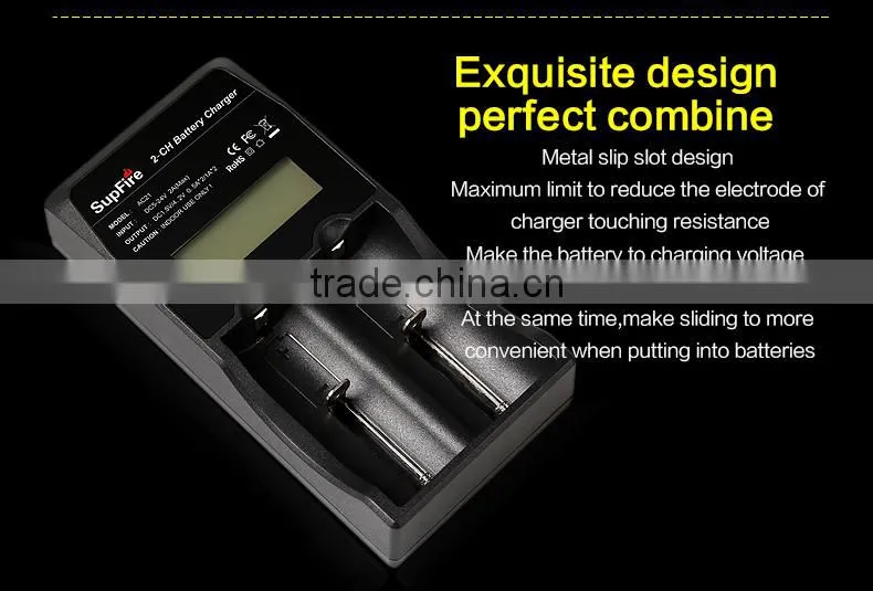 18650 /26650/16340 battery dual slots chareger with HD LCD display