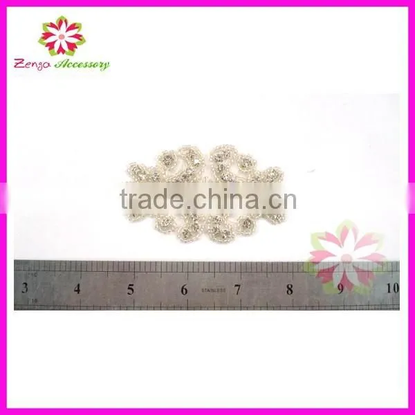 Crystal rhinestone applique, crystal embellishment appliques, bridal rhinestone appliques