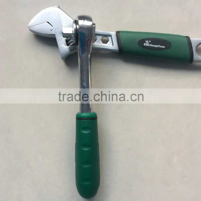 10mm 3/8'' rubber handle ratchet spanner wrench