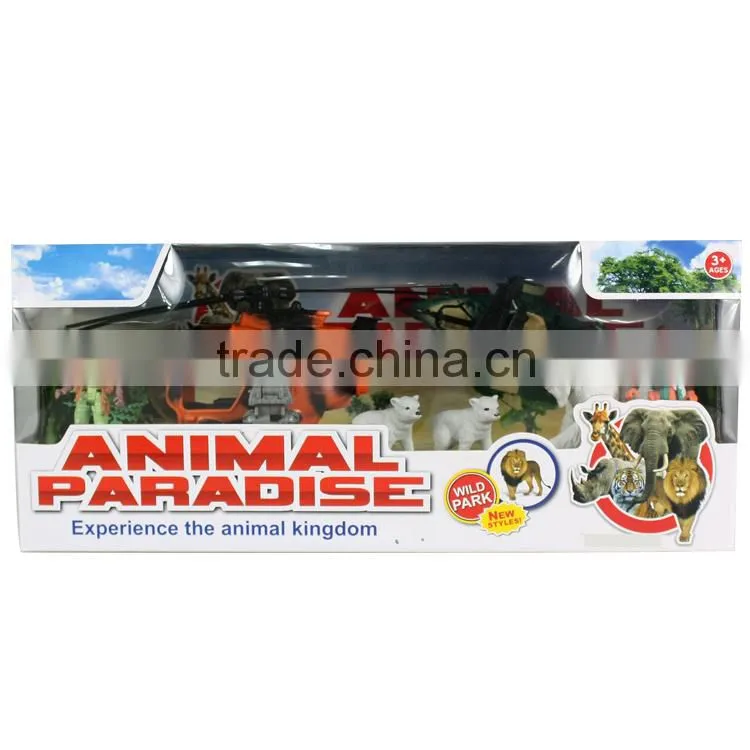 New products zoo animal set toy for kids play