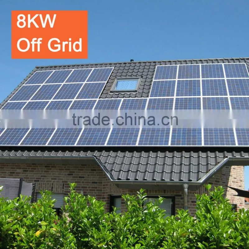Good Quality and High Efficiency 8KW 96V Solar Power System Kit with A grade solar cells For Home Use