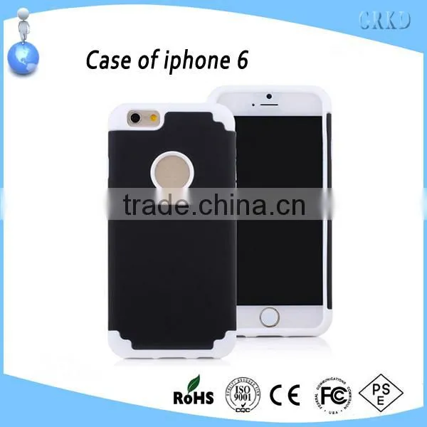 High quality for iphone 6 case pc+silicone case