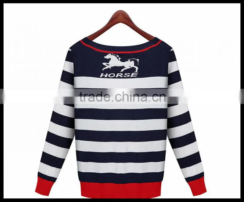 Alibaba China 2014 Whole sale wool autumn cashmere cardigan with horse design