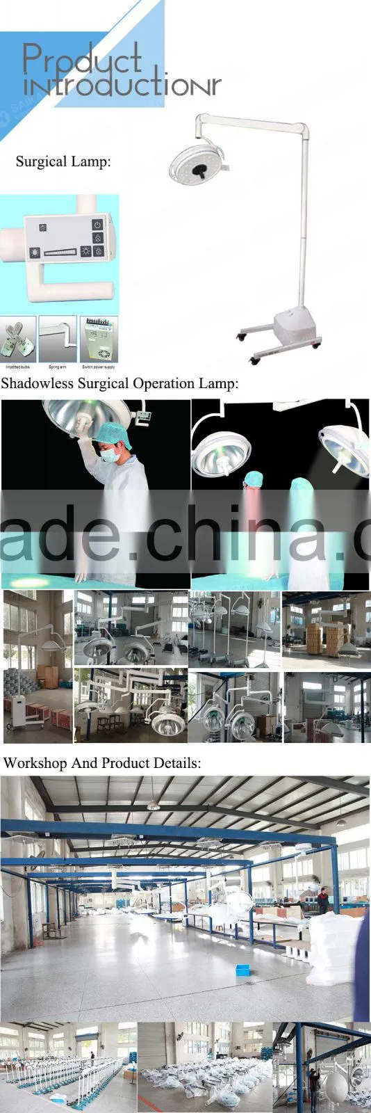 CE Marked Surgical Lamp, Operating Light, Shadowless Operation Lamp