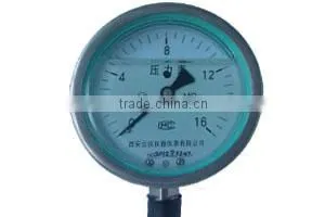 Shock-proof bourdon tube pressure gauge