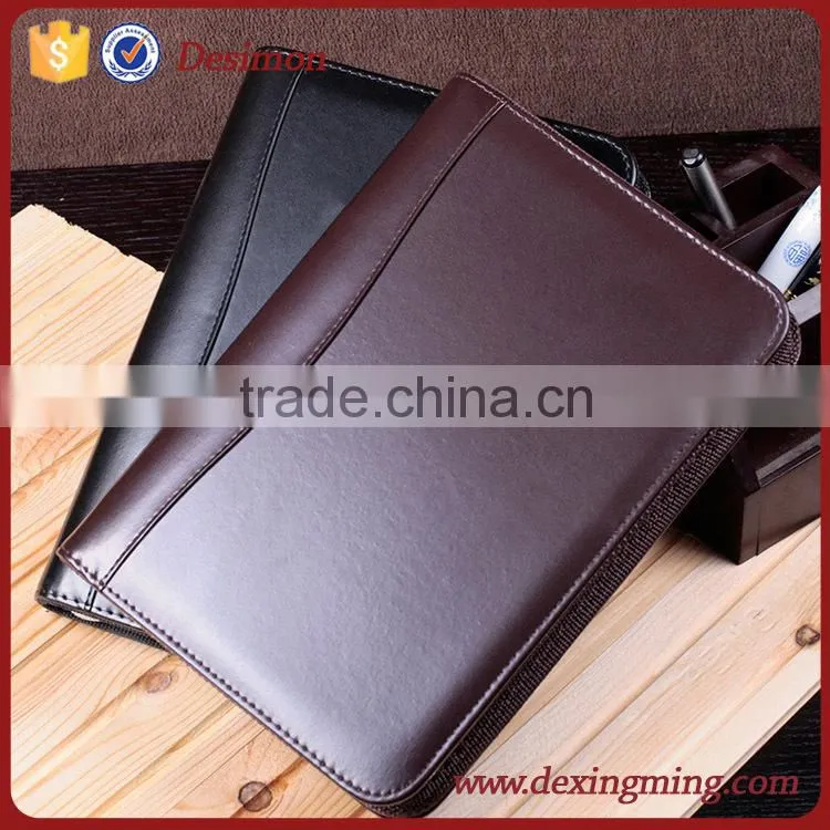 A4 Business Folder Leather/PU Fashionable Cheap Leather Portfolio/ travel portfolio bulk buy