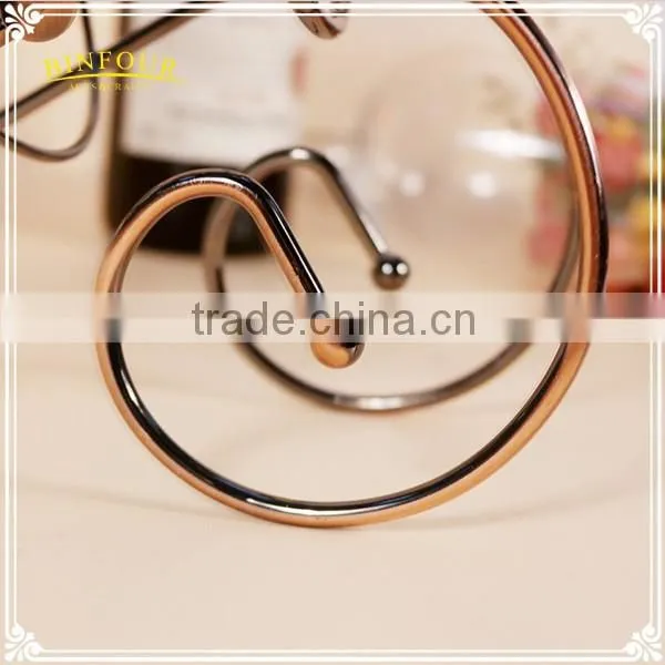 european ornaments home decor gift metal wire wine bottle holder