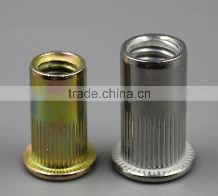Rivet nut m12 countersunk head knurled body