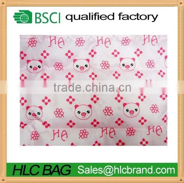 HL-PB185 custom reusable Shopping Tote Bag - Folded into a Piggy Face - Pink
