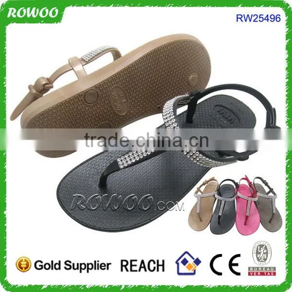 Elegant ladies summer flat sandals ladies brown sandles casual shoes casual fashion ladies flat sandals