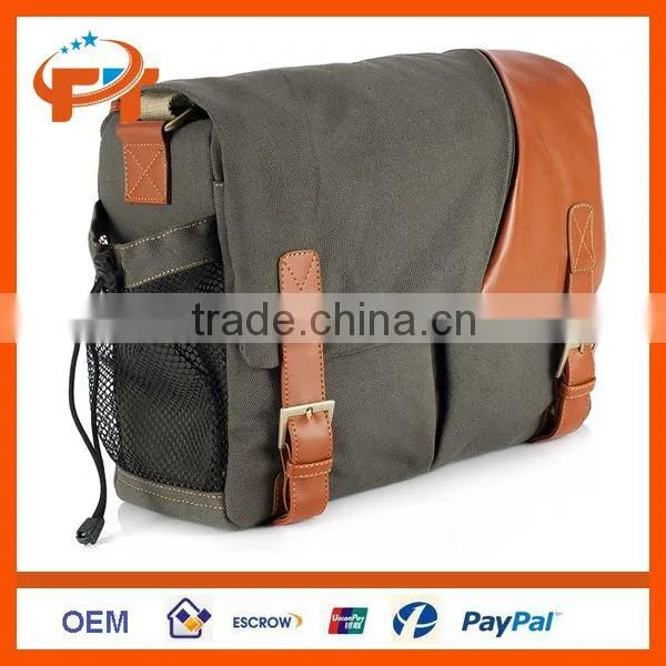 Canvas Shoulder Messenger Travel DSLR Camera bag for Canon
