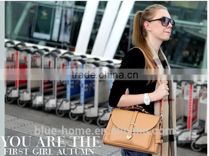China alibaba hot selling brand women's tote business bag Preppy style solid shoulder handbag