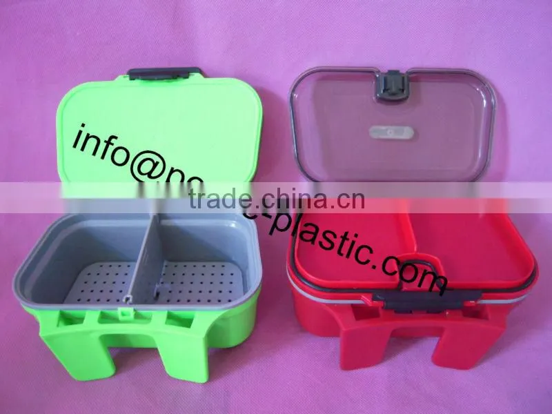 Hot sale manufacturer sale clear plastic double layers fishing tackle box