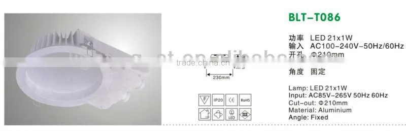Ce/rohs Fluoresent/incandescent Commercial Luminaire Ceiling Lamp,