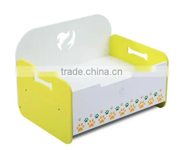 pet accessories durable fashion wooden raised dog bed with drawer