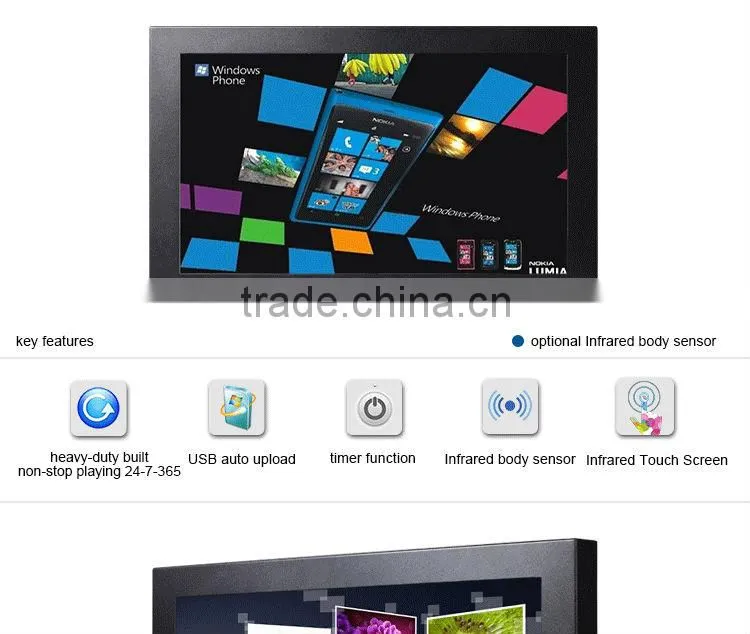 wholesale 19 inch touch screen pos lcd display digital photo frame advertising product