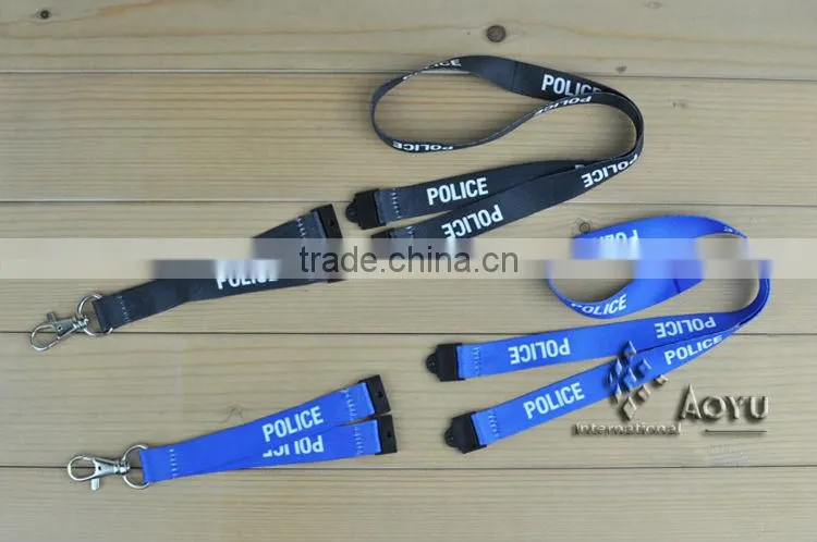 fashion polyester printed keychain neck strap custom