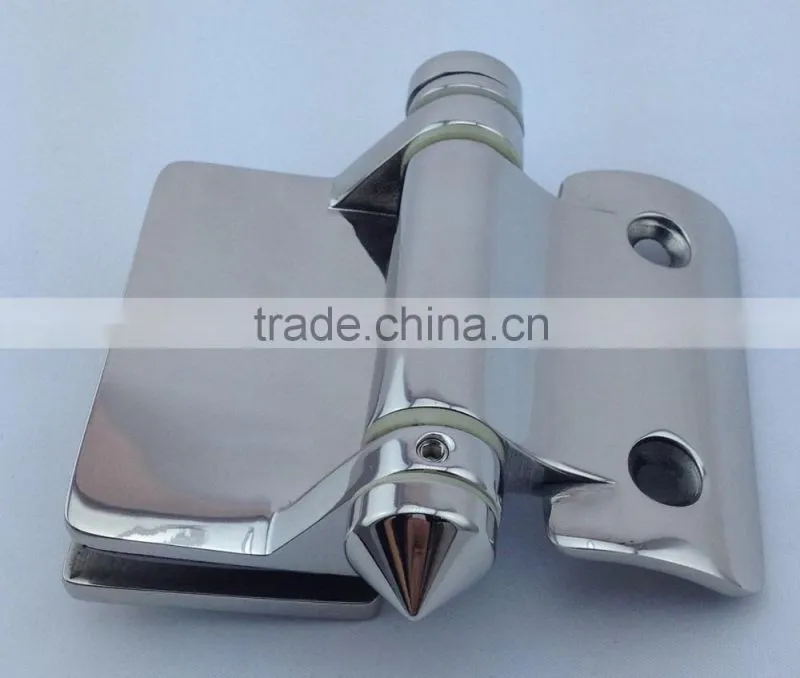 spring loaded glass hinge