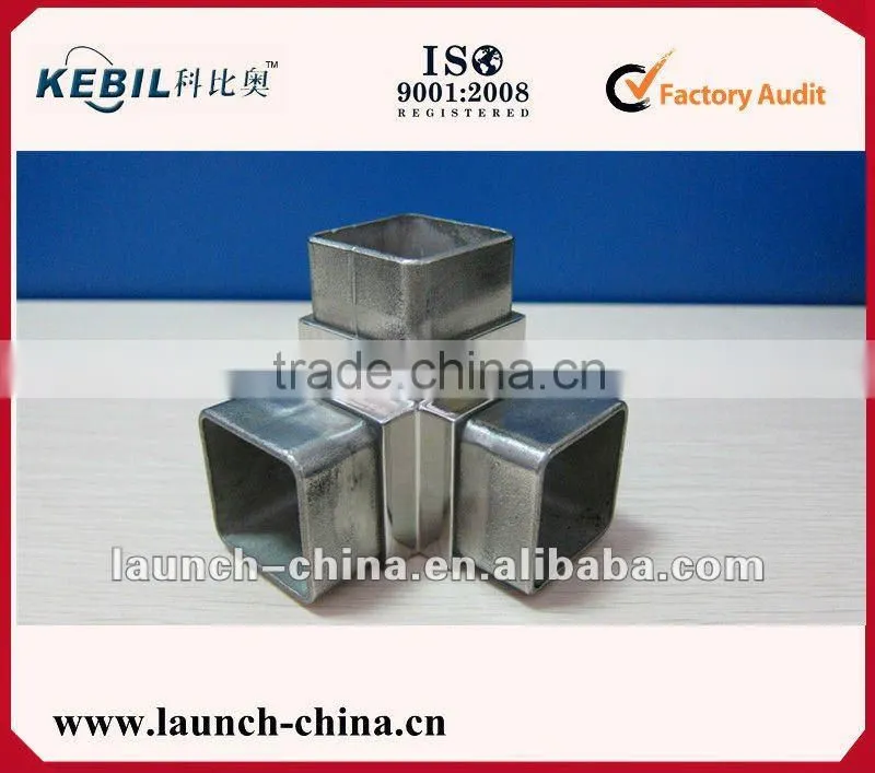 stainless steel 4 way square tube connector