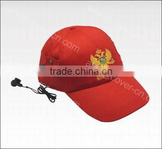 FM+AM Radio caps /Mp3 hats for 2014 world cup with custom logo