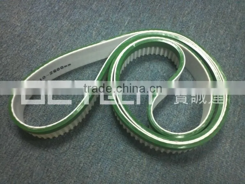 Removed teeth timing belt with guide belt
