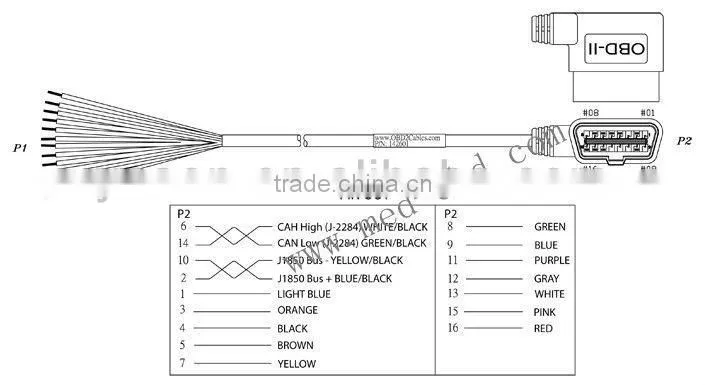 Cable, J1962M Right Angle to Open, 6ft