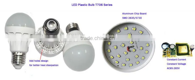 Platic E27 Lampadas de LED with Competitive Prices
