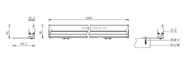 LED Outdoor facade lighting slim Linear wallwasher