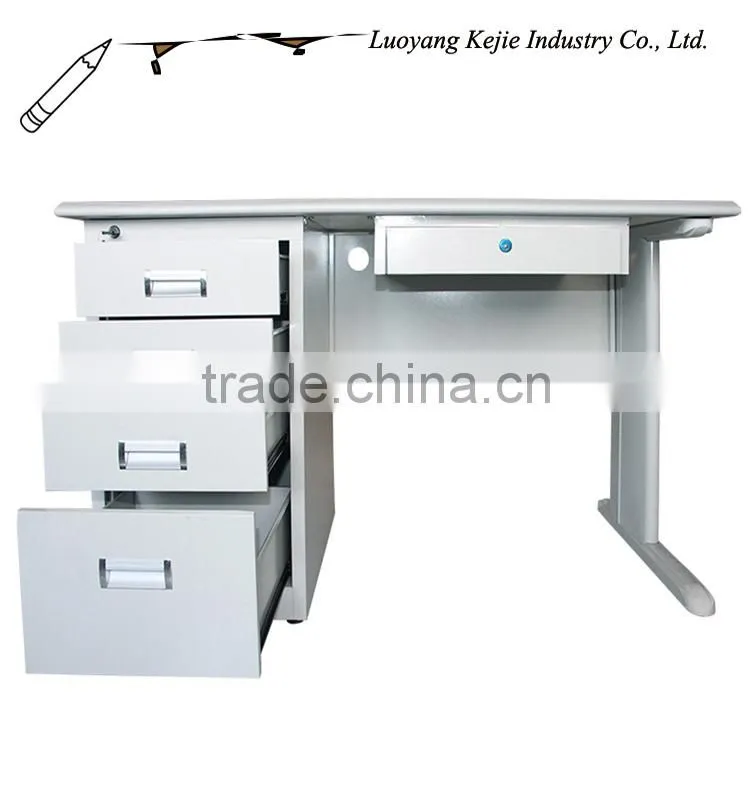 High Quality India Employee Steel Desk with Two Drawers Steel Frame Desk