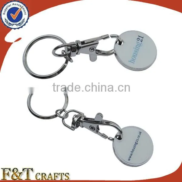 customize supermarket shopping cart enamel metal euro trolley coin