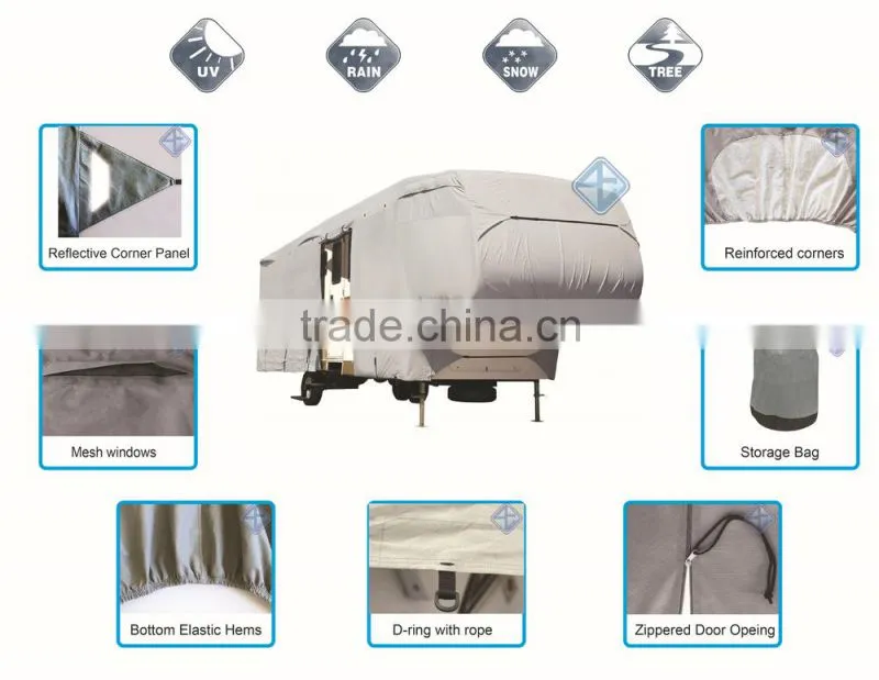 Deluxe 22' - 23' Length 5th Wheel RV Cover