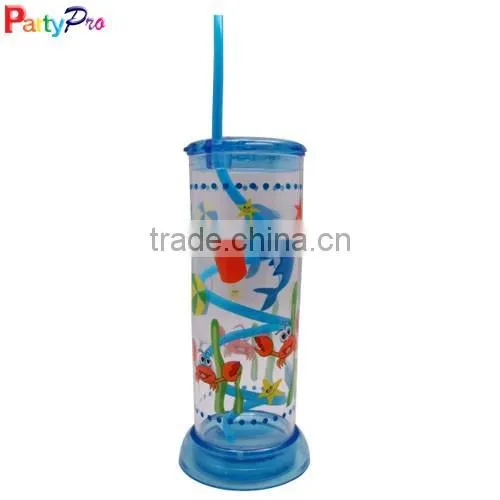 2016 Promotional Product Colorful Cup With Straw
