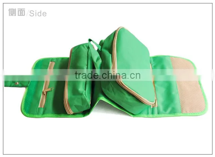 fold up makeup bag;portable Cosmetic Pouch;cosmetic bags with compartments