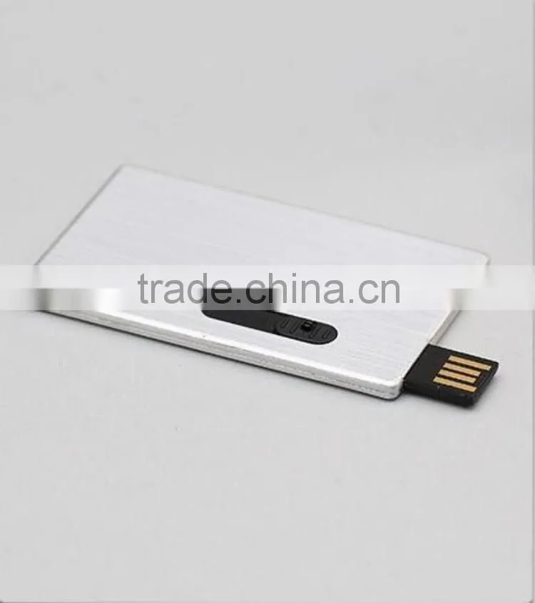 Metal material usb credit card flash drive , custom usb flash drive