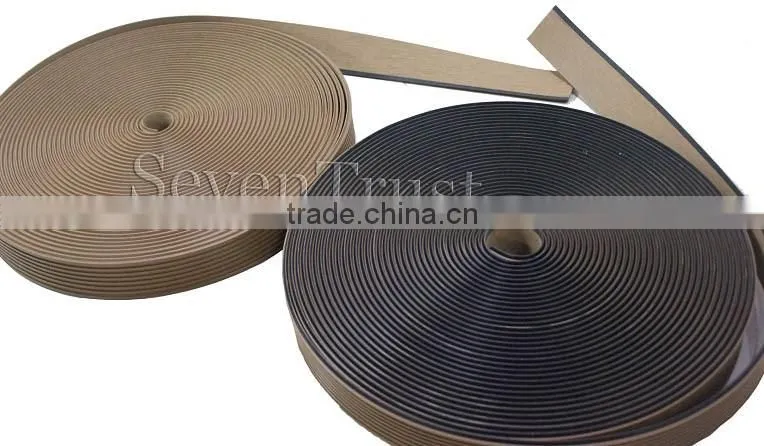 PVC flooring roll synthetic marine decking teak decking EU CE SGS standard 190*5mm