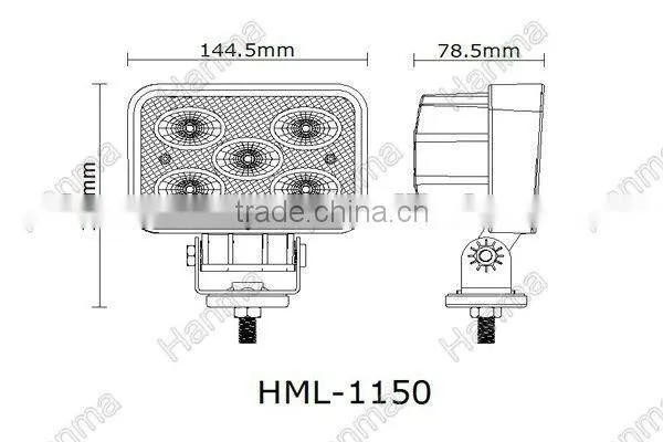 Hanma 2013 HOT!! high quality super bright 4000lm IP67,CE,RoHs rectangle cree led work lamp 50W flood